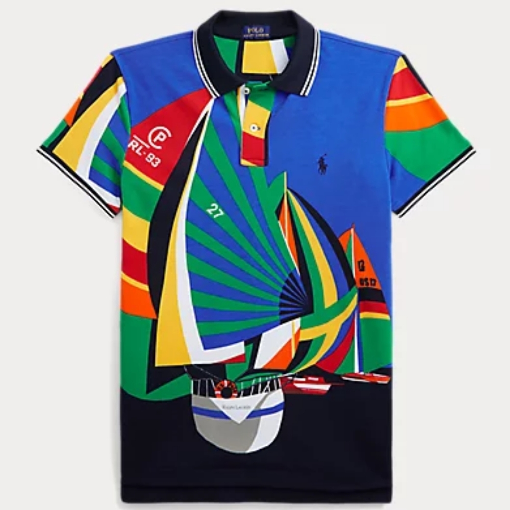 Ralph Lauren CP93 Classic Fit Graphic Polo Shirt Large NWT